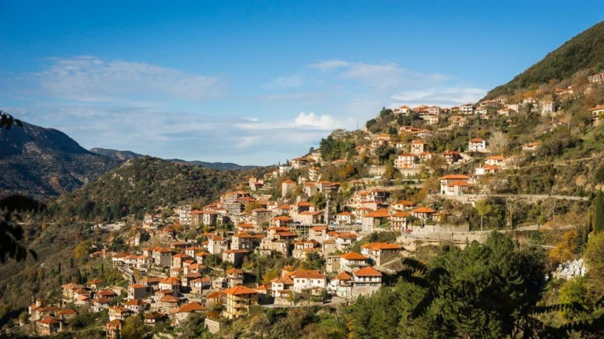 Forest Cosy House - Lagkadia Amazing View מראה חיצוני תמונה