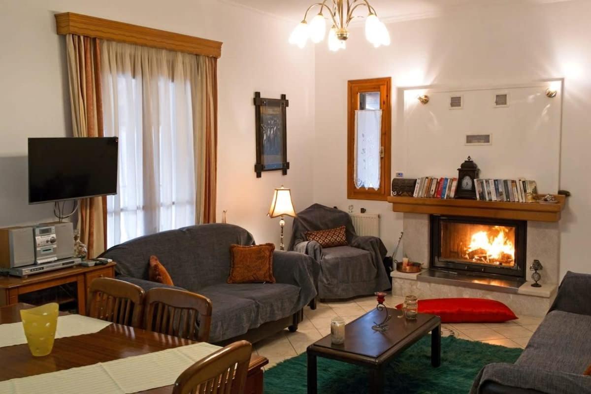 Forest Cosy House - Lagkadia Amazing View מראה חיצוני תמונה
